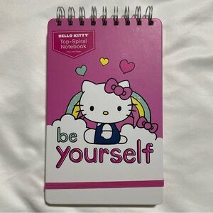 Hello Kitty Rainbow & Hearts Top Spiral 192 Lined Pages Elastic Band Notebook